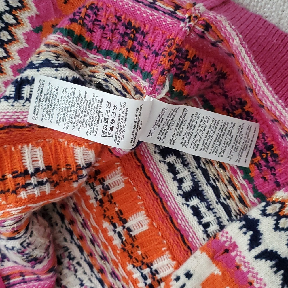Mini Boden Girls Halloween Fair Isle Button Front Sweater Cardigan Sz6-7 - Picture 7 of 8